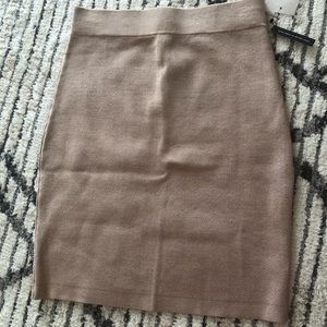 FREE with any purchase- XS tan bodycon mini skirt NWT